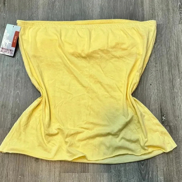 Size XXL Mossimo Supply Company Yellow Tube Top New With Tags and Defects - Picture 3 of 6